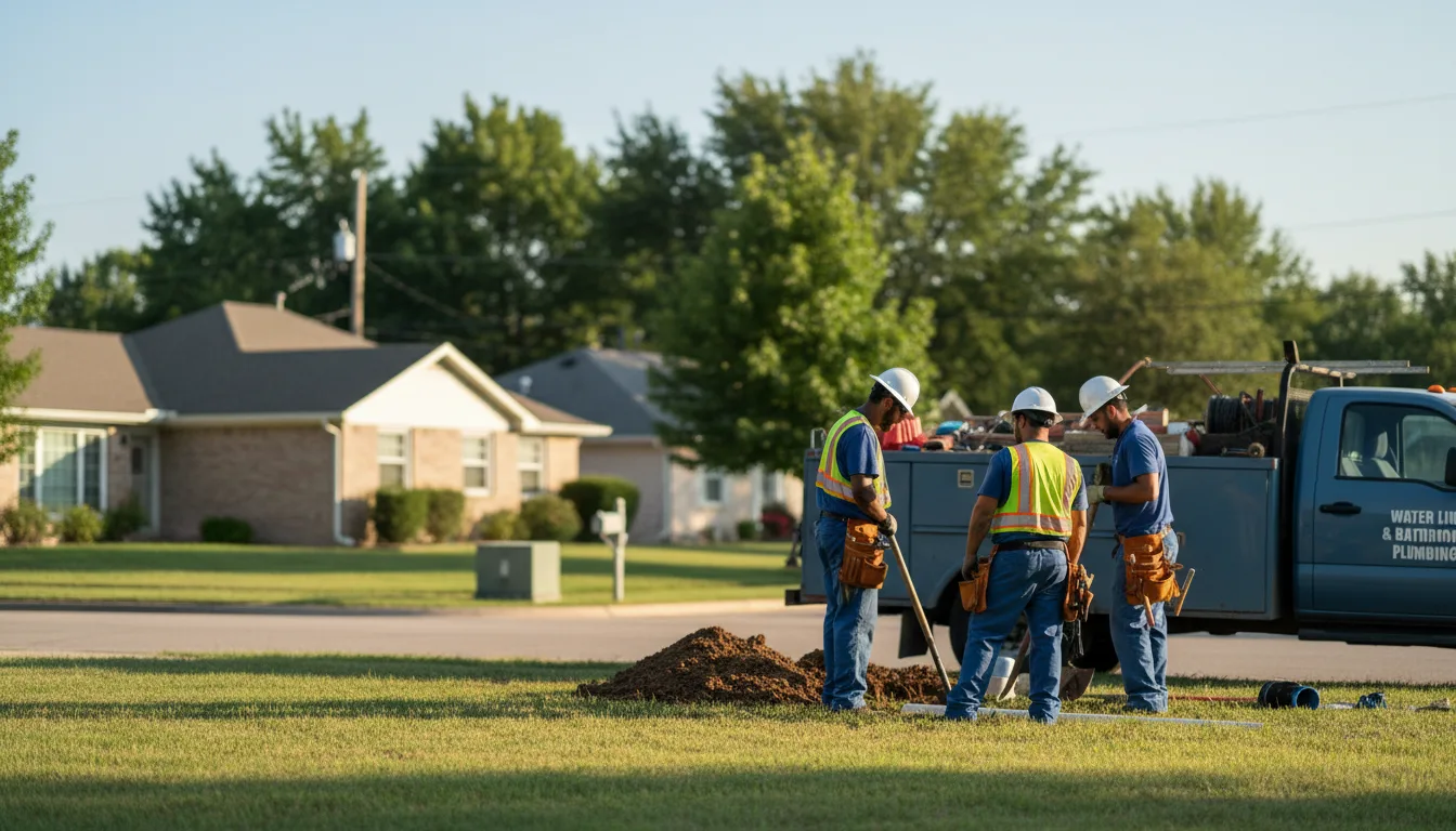 Residential water line and bathroom plumbing service in West Finley, PA